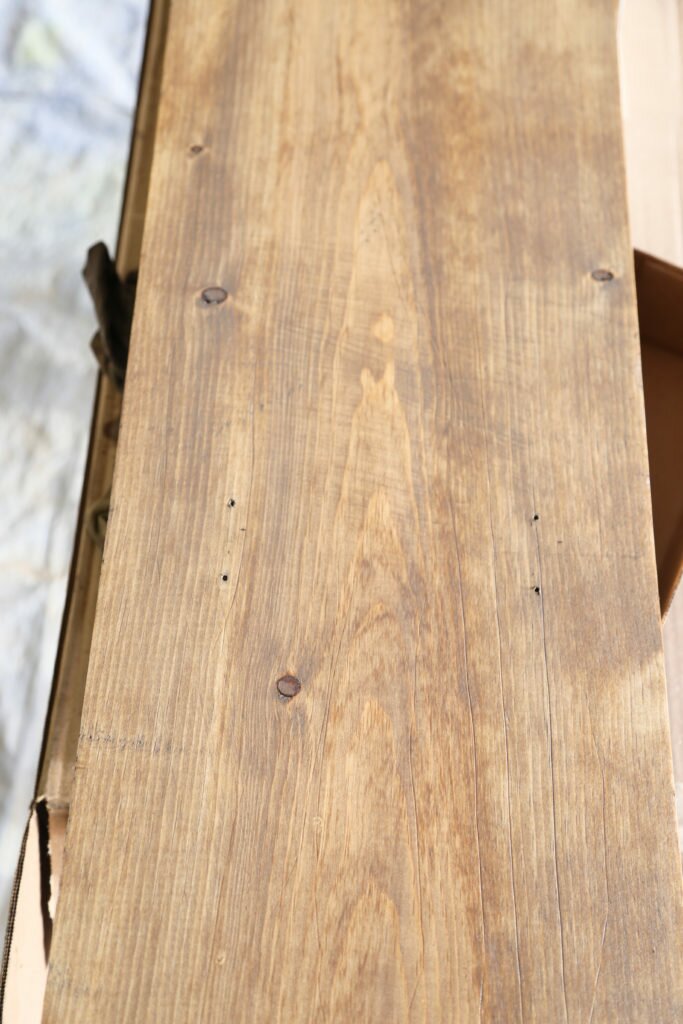 Custom Weathered Wood Stain to Our Blessed House